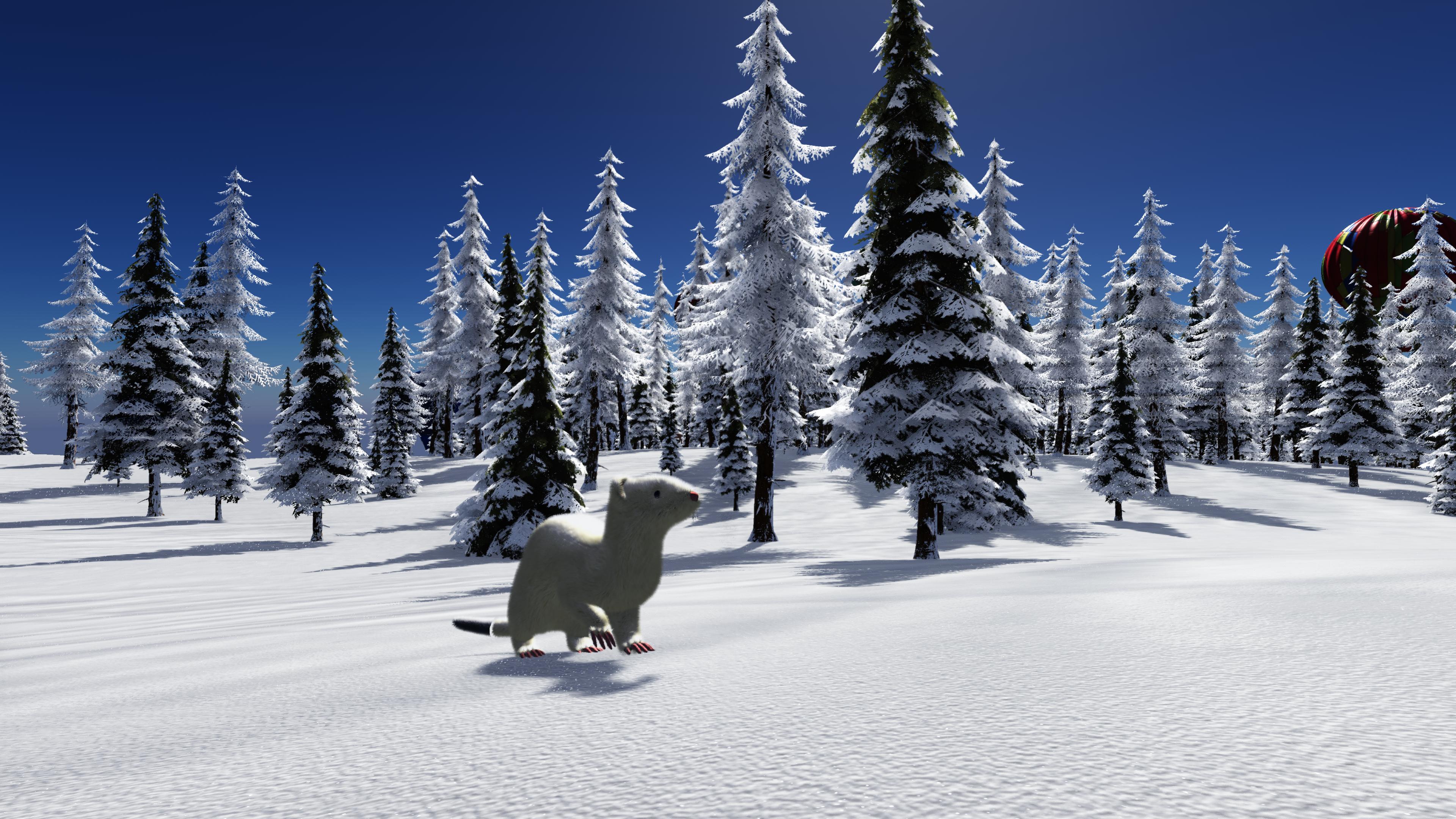 Paysage d'hiver - Ermine